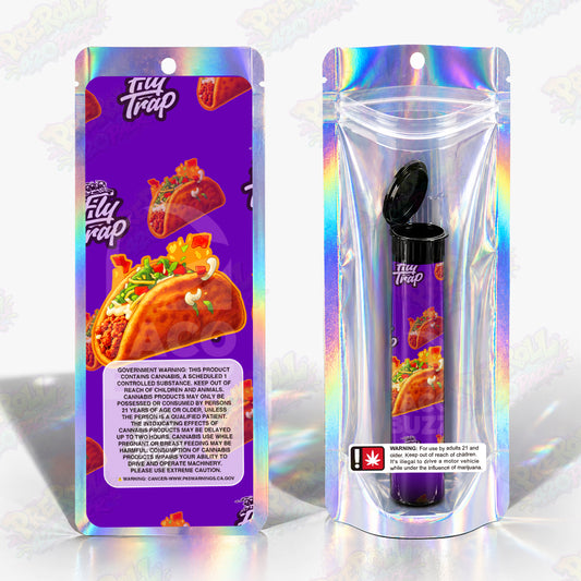 Fly Trap Preroll Tubes + Mylar Bags