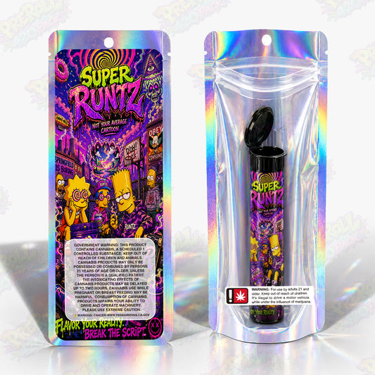 Super Runtz Pre Roll Tubes + Mylar Bags
