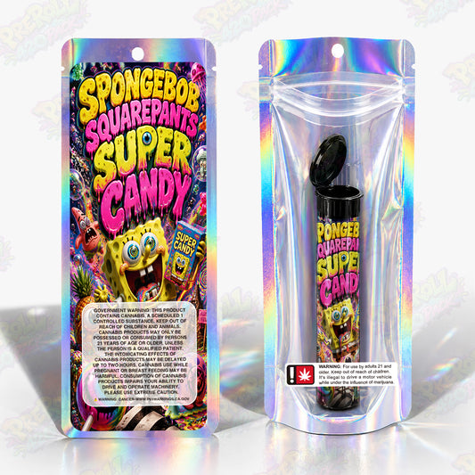 Super Candy Pre Roll Tubes + Mylar Bags