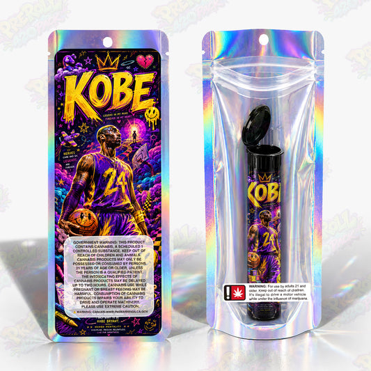 Kobe 24 Pre Roll Tubes + Mylar Bags