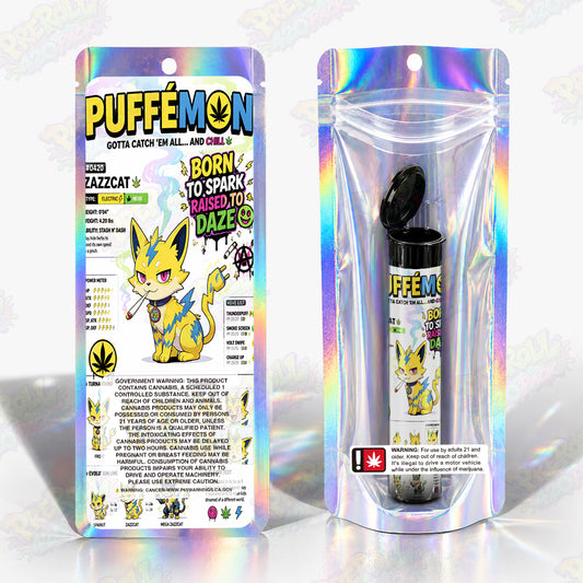 Puffemon Pre Roll Tubes + Mylar Bags