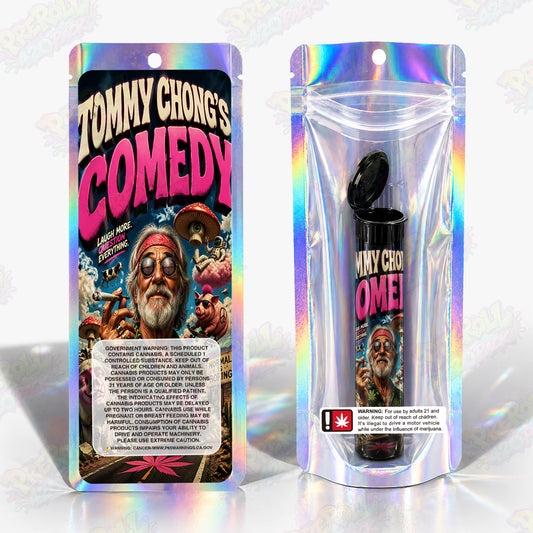 Tommy Chong's Comedy Pre Roll Tubes + Mylar Bags