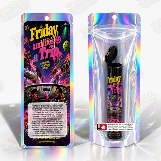 It's Friday Pre Roll Tubes + Mylar Bags