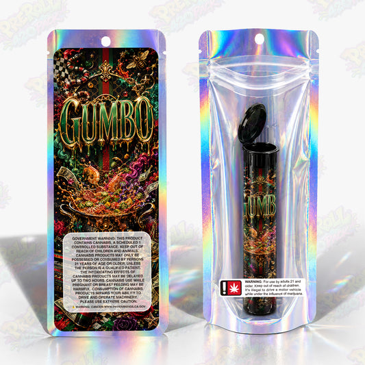 Gumbo Pre Roll Tubes + Mylar Bags