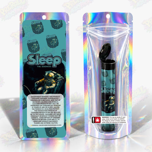 Sleep The Sciences Preroll Tubes + Mylar Bags