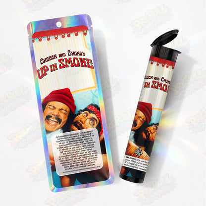 Cheech And Chong's Up In Smoke Preroll Tubes + Mylar Bags