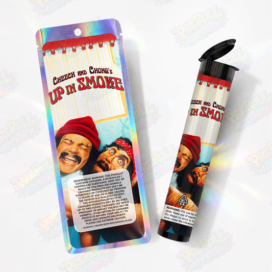 Cheech And Chong's Up In Smoke Preroll Tubes + Mylar Bags
