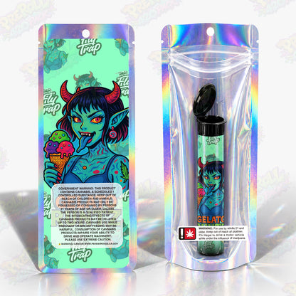 Gelato Runtz Preroll Tubes + Mylar Bags