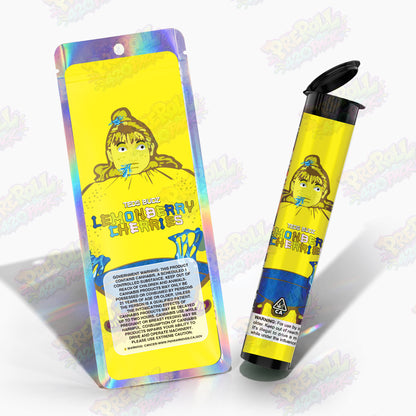 Lemonberry Cherries Preroll Tubes + Mylar Bags