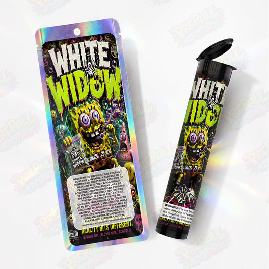 White Widow Preroll Tubes + Mylar Bags