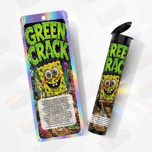 Green Crack Preroll Tubes + Mylar Bags