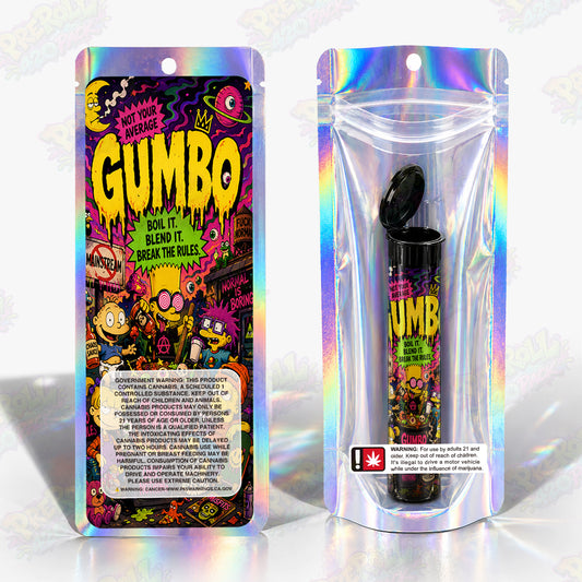 Gumbo Preroll Tubes + Mylar Bags