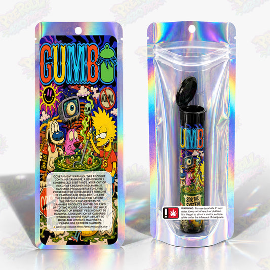 Gumbo Preroll Tubes + Mylar Bags