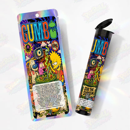 Gumbo Preroll Tubes + Mylar Bags