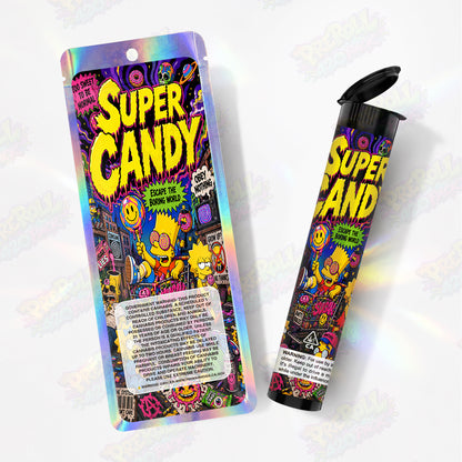 Super Candy Pre Roll Tubes + Mylar Bags