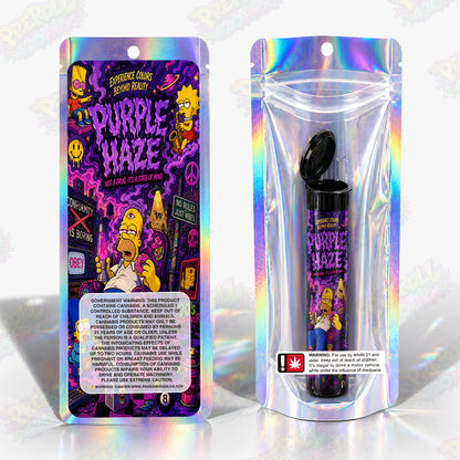 Purple Haze Pre Roll Tubes + Mylar Bags