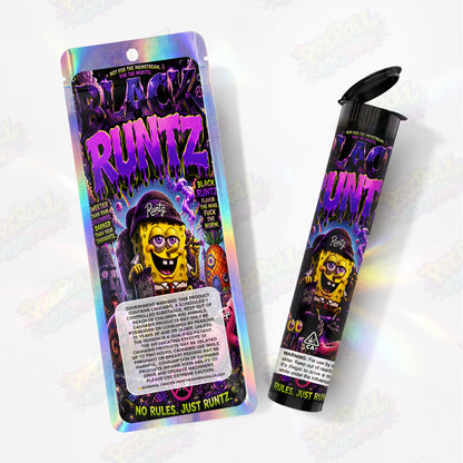 Black Runtz Pre Roll Tubes + Mylar Bags