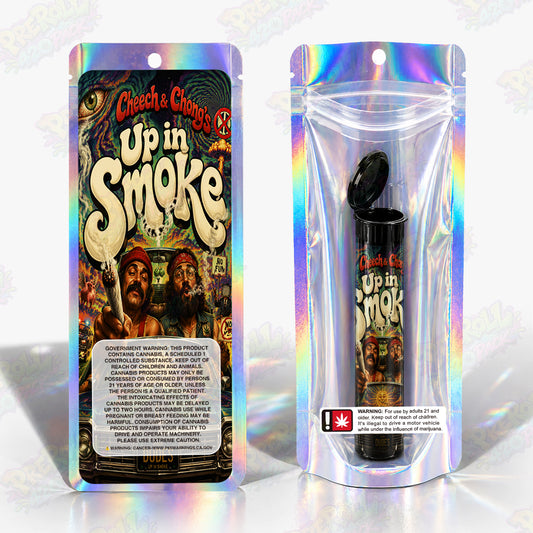 Cheek & Chong's Up In Smoke Pre Roll Tubes + Mylar Bags