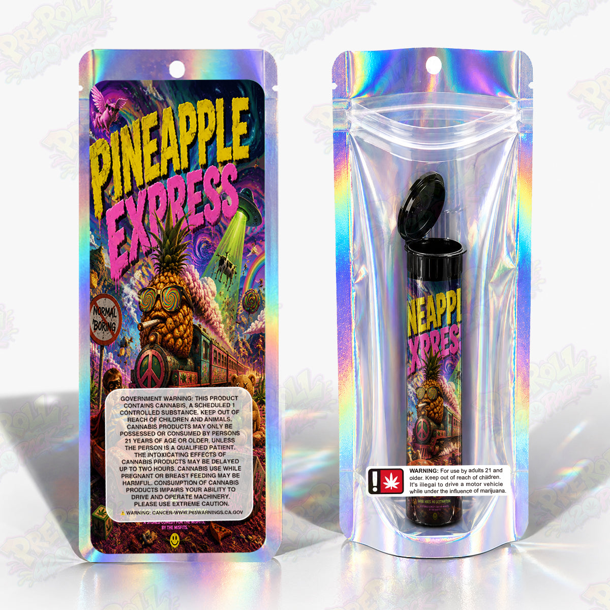 Pineapple Express Pre Roll Tubes + Mylar Bags