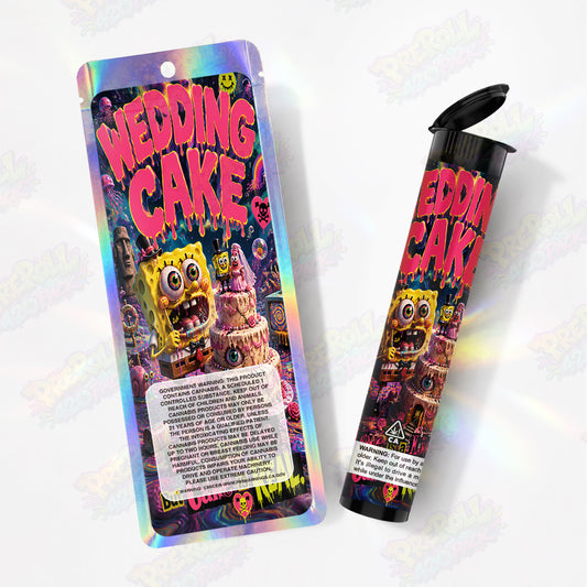 Wedding Cake Pre Roll Tubes + Mylar Bags