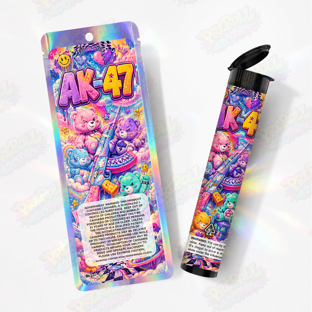 AK-47 Pre Roll Tubes + Mylar Bags