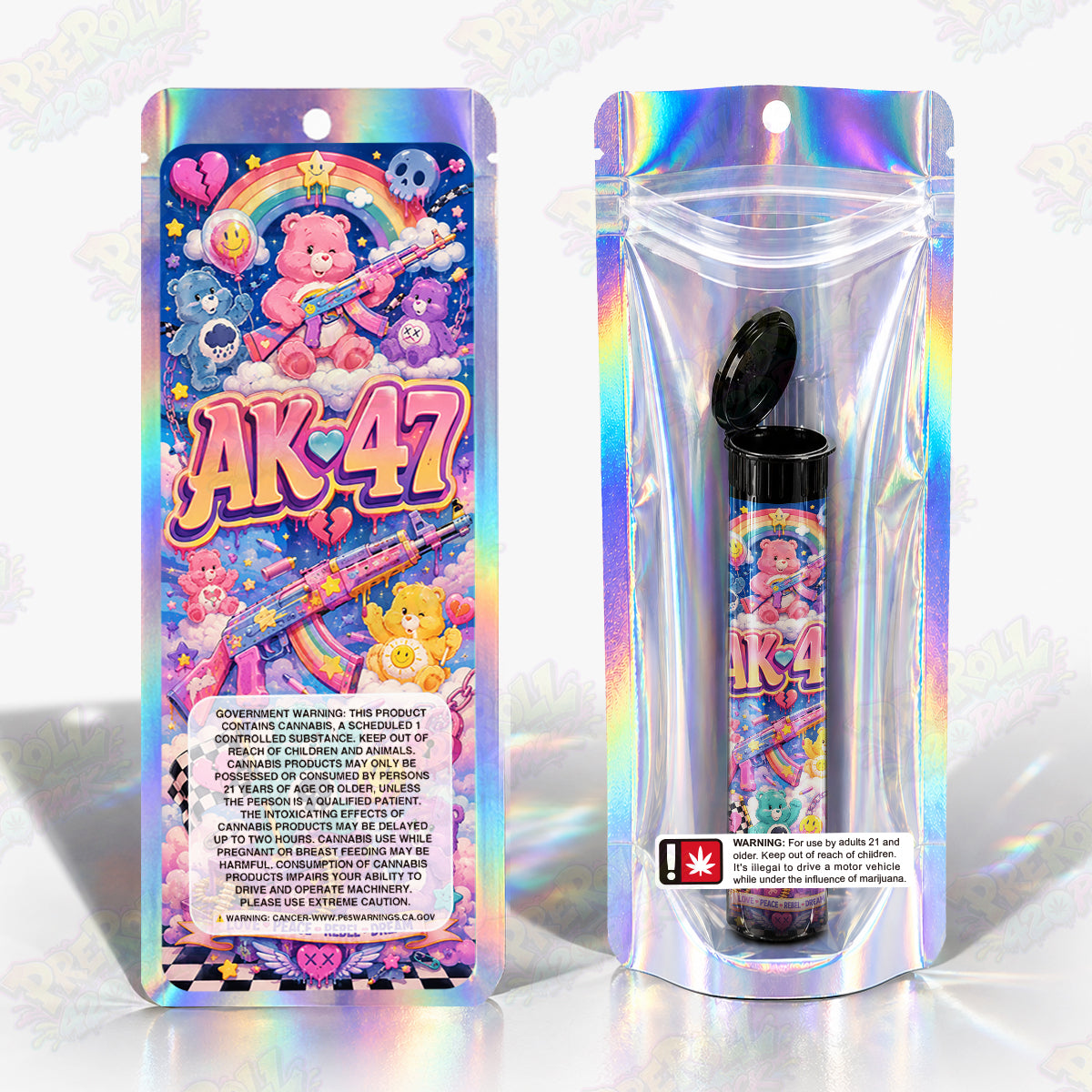AK-47 Pre Roll Tubes + Mylar Bags