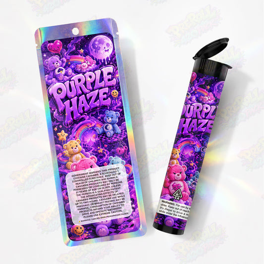 Purple Haze Pre Roll Tubes + Mylar Bags