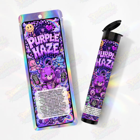 Purple Haze Pre Roll Tubes + Mylar Bags