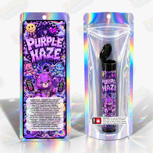 Purple Haze Pre Roll Tubes + Mylar Bags