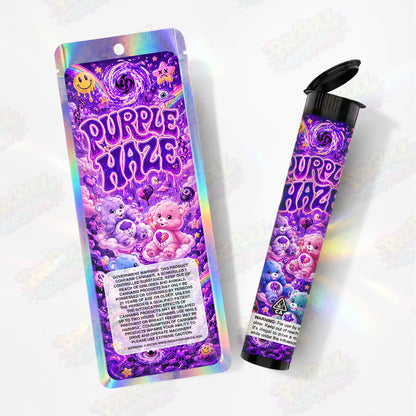 Purple Haze Pre Roll Tubes + Mylar Bags