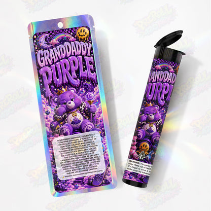 Granddaddy Purple Pre Roll Tubes + Mylar Bags