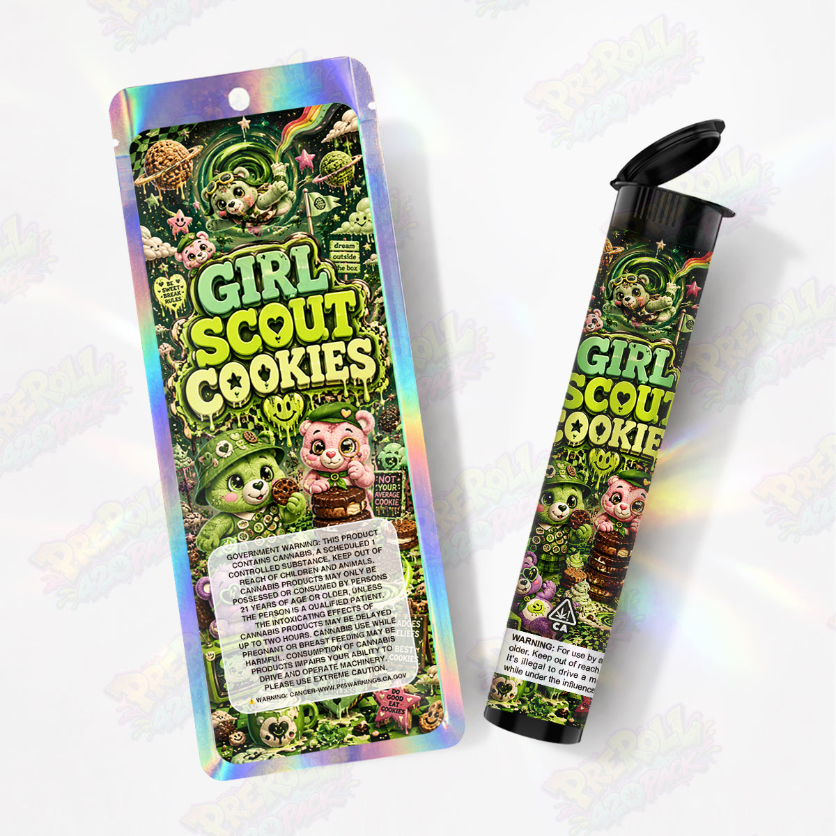 Girl Scout Cookies Pre Roll Tubes + Mylar Bags