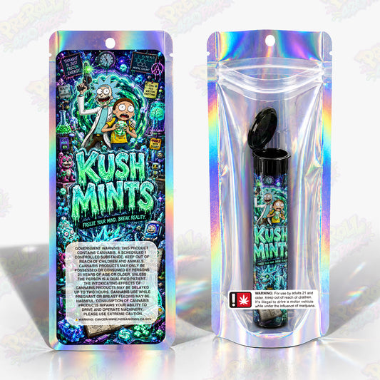 Kush Mints Pre Roll Tubes + Mylar Bags