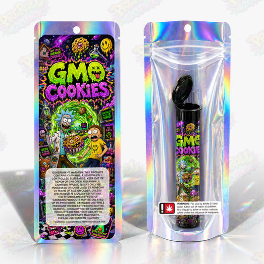 GMO Cookies Pre Roll Tubes + Mylar Bags