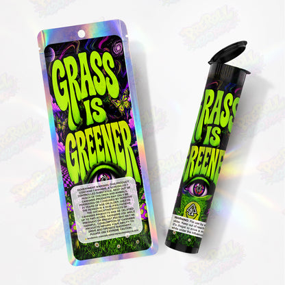 Grass Is Greener Pre Roll Tubes + Mylar Bags