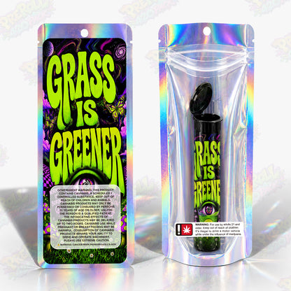 Grass Is Greener Pre Roll Tubes + Mylar Bags