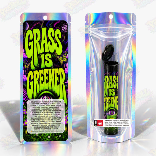 Grass Is Greener Pre Roll Tubes + Mylar Bags