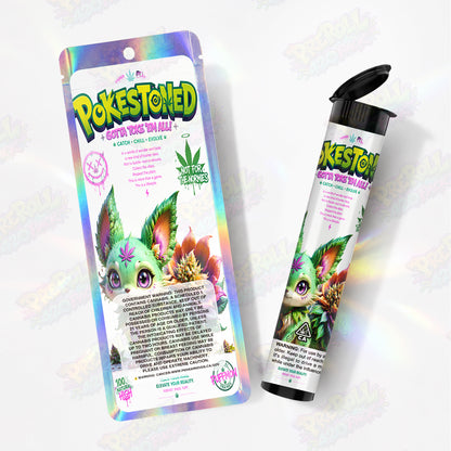 Pokestoned Pre Roll Tubes + Mylar Bags