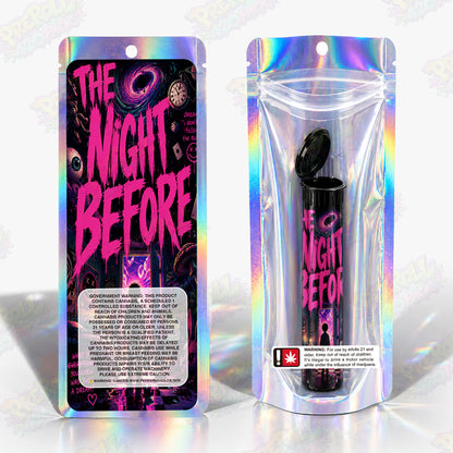 The Night Before Pre Roll Tubes + Mylar Bags