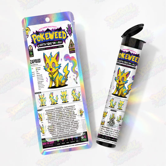 Pokeweed Pre Roll Tubes + Mylar Bags