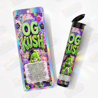 OG Kush Pre Roll Tubes + Mylar Bags