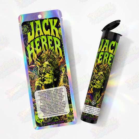 Jack Herer Pre Roll Tubes + Mylar Bags