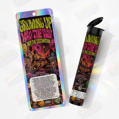 Growing Up Pre Roll Tubes + Mylar Bags