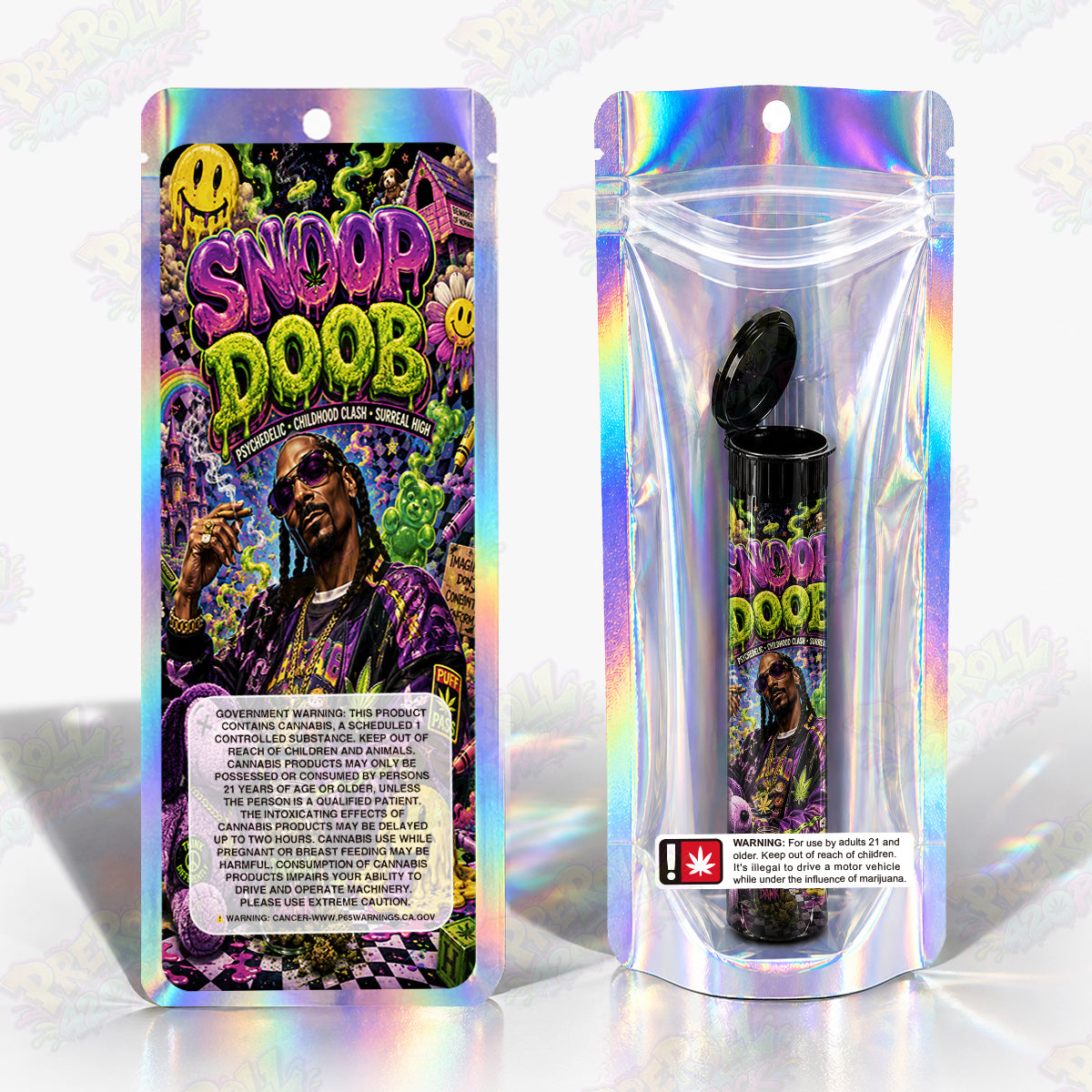 Snoop Doob Pre Roll Tubes + Mylar Bags