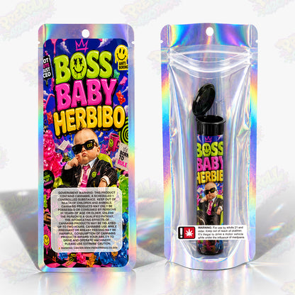 Boss Baby Herbibo Pre Roll Tubes + Mylar Bags