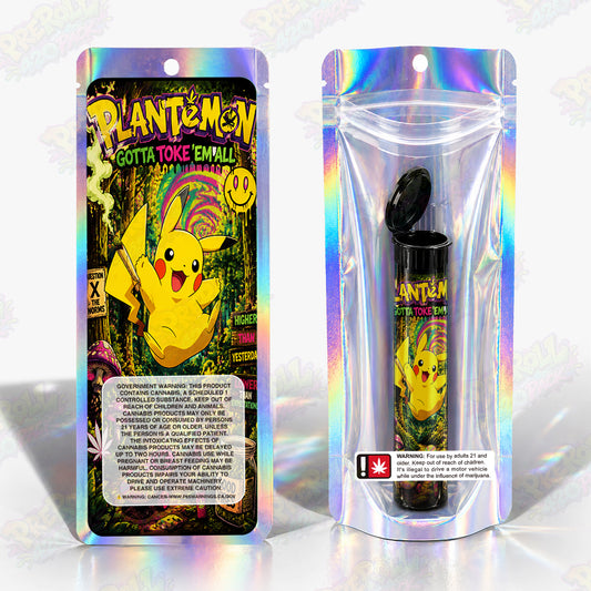Plantemon Pre Roll Tubes + Mylar Bags
