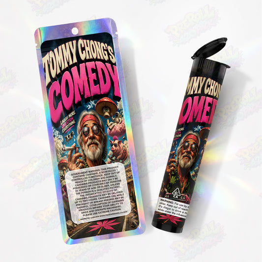 Tommy Chong's Comedy Pre Roll Tubes + Mylar Bags