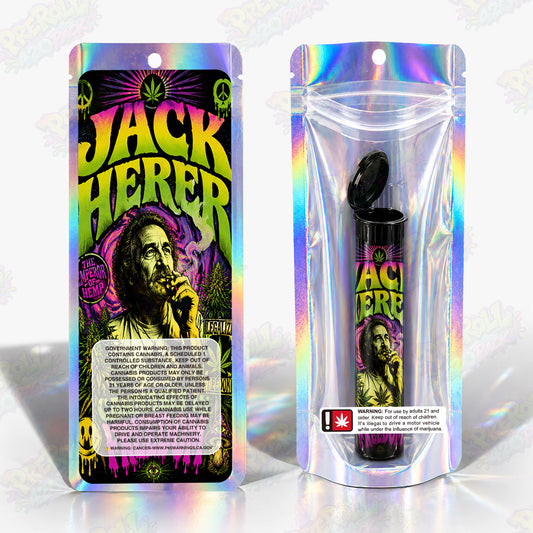 Jack Herer Pre Roll Tubes + Mylar Bags