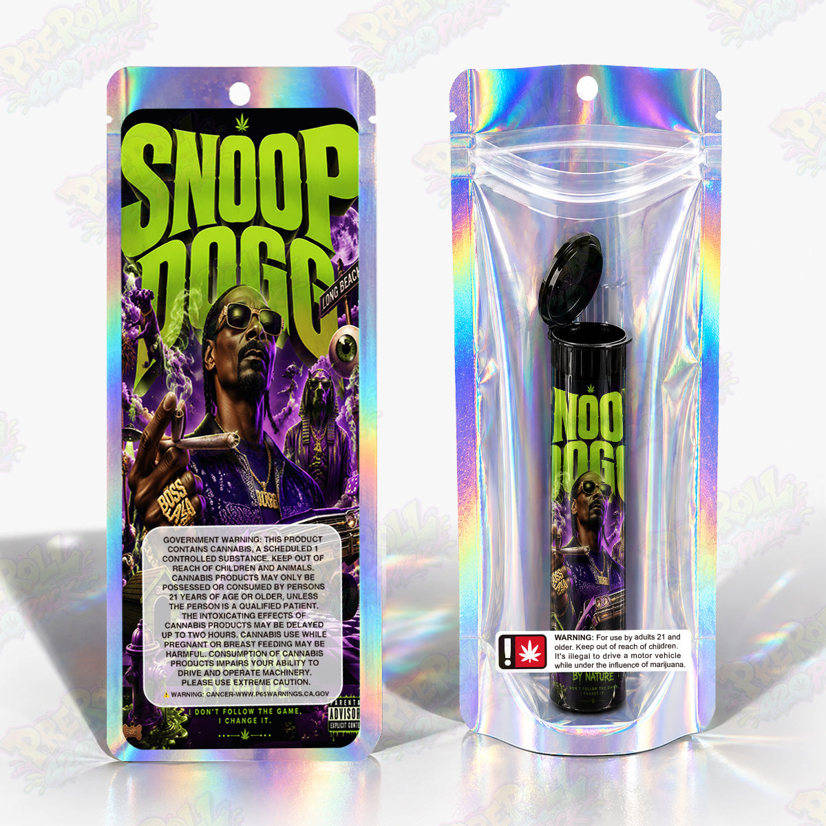 Snoop Dogg Pre Roll Tubes + Mylar Bags