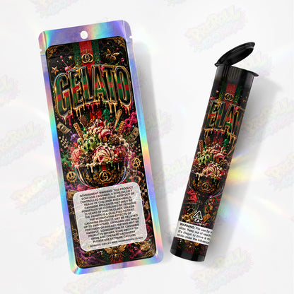 GC Gelato Pre Roll Tubes + Mylar Bags
